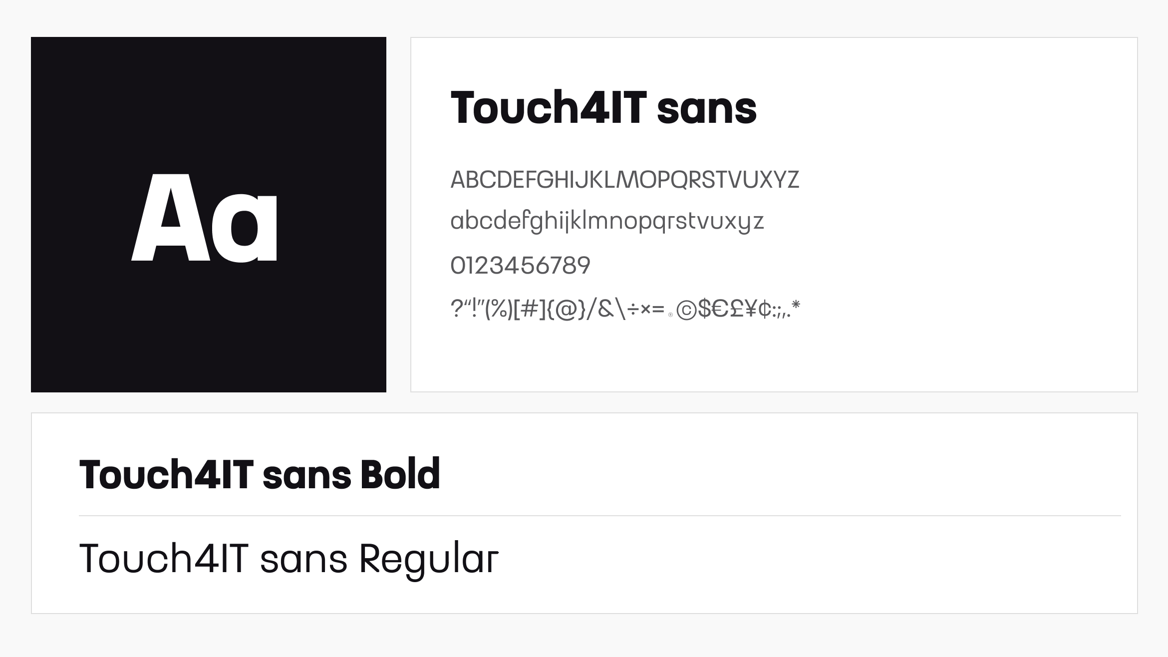 New Touch4IT Brand Identity - Custom Font Touch4IT Sans